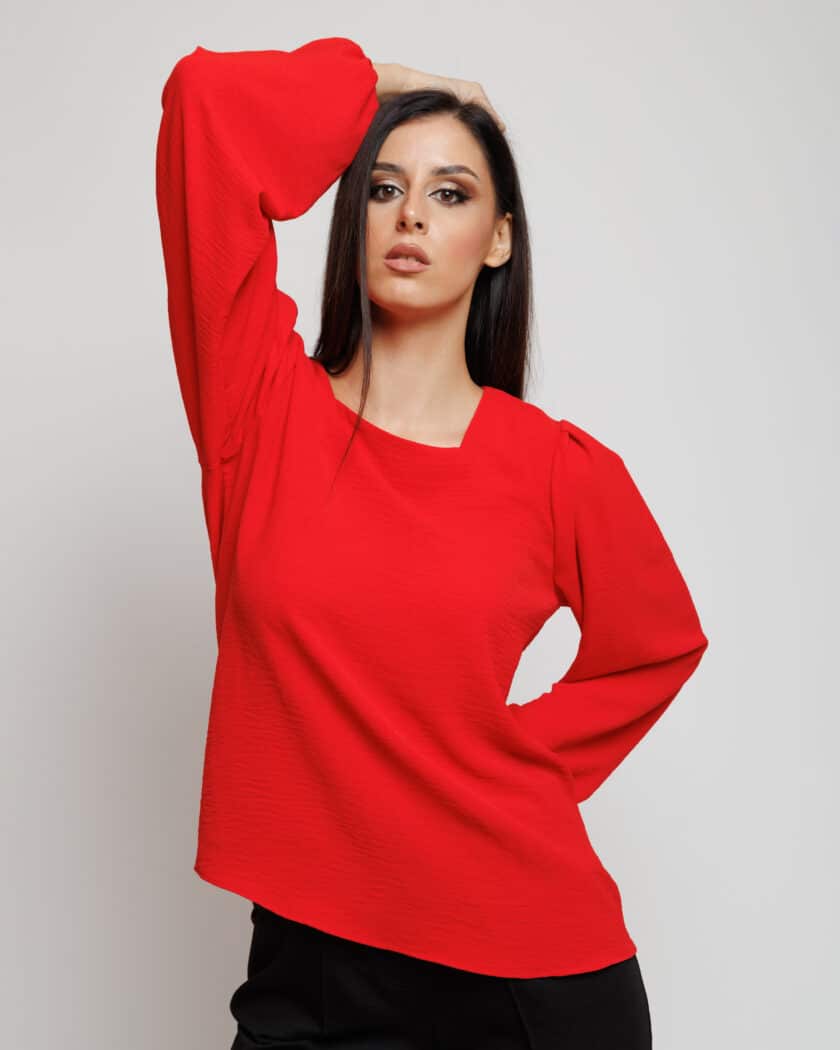 Minimalistička bluza kvadratnog izreza J4BL3945 - Image 7