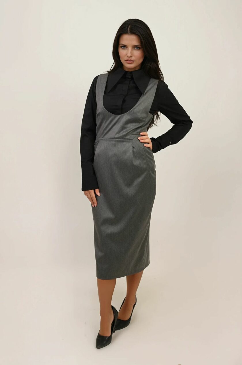 Siva formalna haljina J5H3985 - Image 3